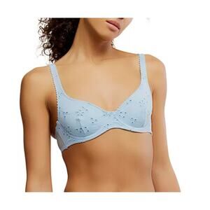 Free People Women's Homegrown Underwire Bra 36B Clear Sky